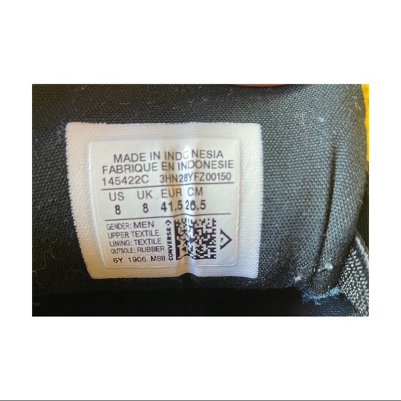 CONVERSE ALL STRAR MEN SHOES Size 8 - Picture 4 of 5
